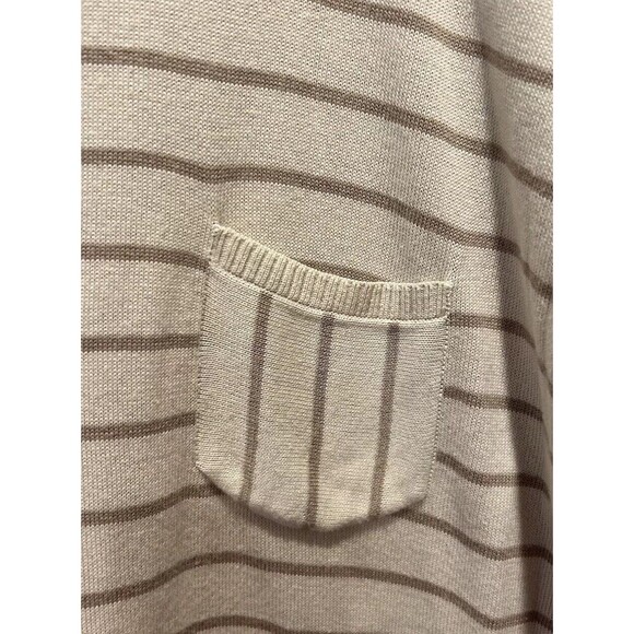 Garnet Hill 100% Pima Cotton Boxy Striped Sweater Lightweight Oversized Large - Picture 2 of 8